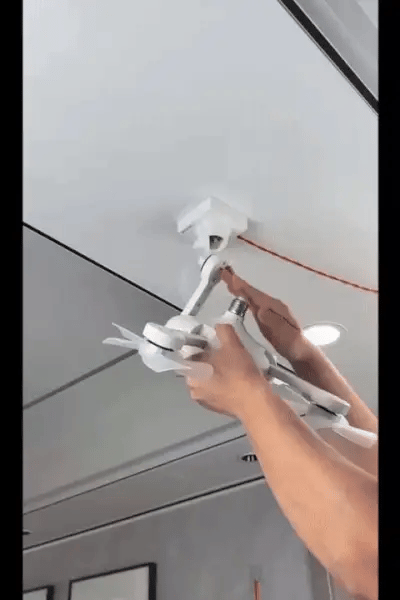 4 Head Drone Fan Lights, E27 Screw in Ceiling Fans, Folding Ceiling Fans with Lights, Light Bulb Fans with Remote, 3 Colors, 3 Speeds, for Bedroom, Living Room, Kitchen, Garage, Gazebo, Small