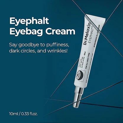 Dr.Melaxin Eyephalt Eyebag Cream for Puffiness, Dark Circles & Fine Lines, Wrinkle, EGF Anti-Aging Under Eye Moisturizer with Niacinamide &Ceramide 0.33 fl.oz.