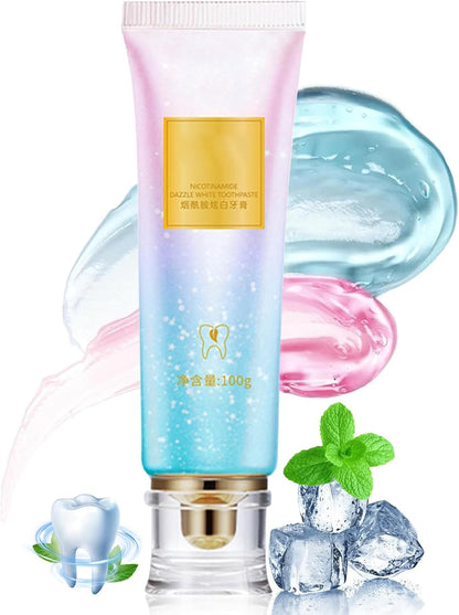 Niacinamide Whitening Toothpaste, Niacinamide Toothpaste, Whiter Teeth & Fresh Breath,Enamel Safe Whitening & Stain Removal Naturall,Repair and Protect Teeth 100g